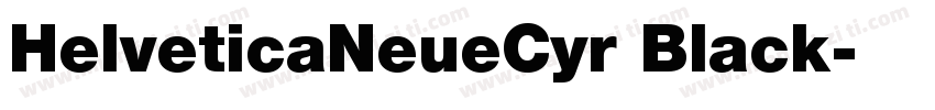 HelveticaNeueCyr Black字体转换